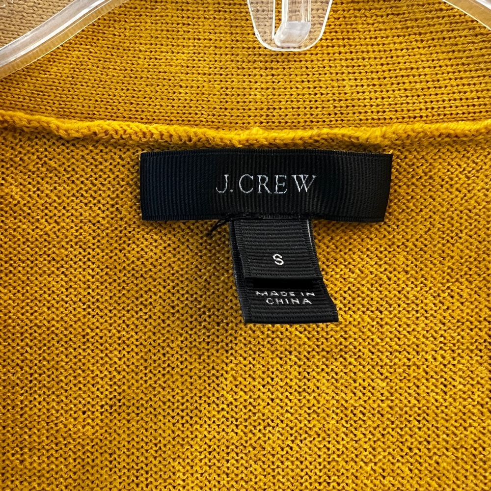 J Crew Womens Yellow Button-Front Cardigan Sweater Size Small - Picture 4 of 8